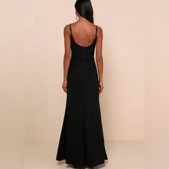 Lulus Infinite Glory Black Maxi Dress Size Medium - Picture 2 of 7
